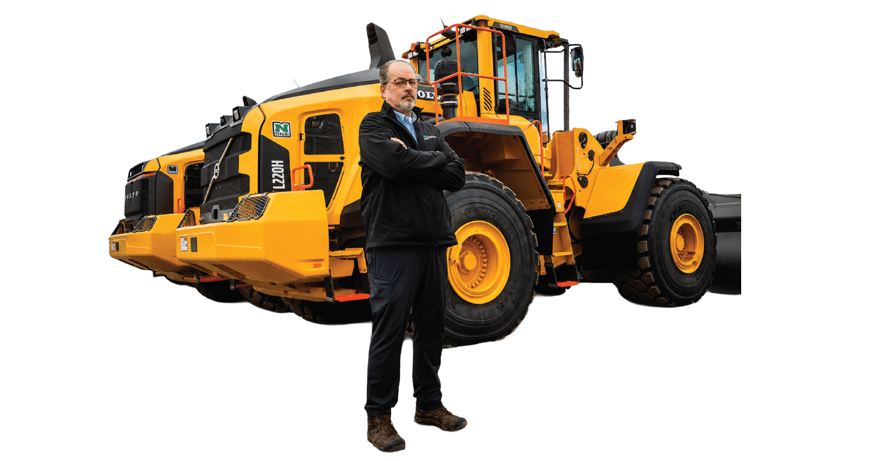 Randy Schroeder with a Volvo L220H wheel loader