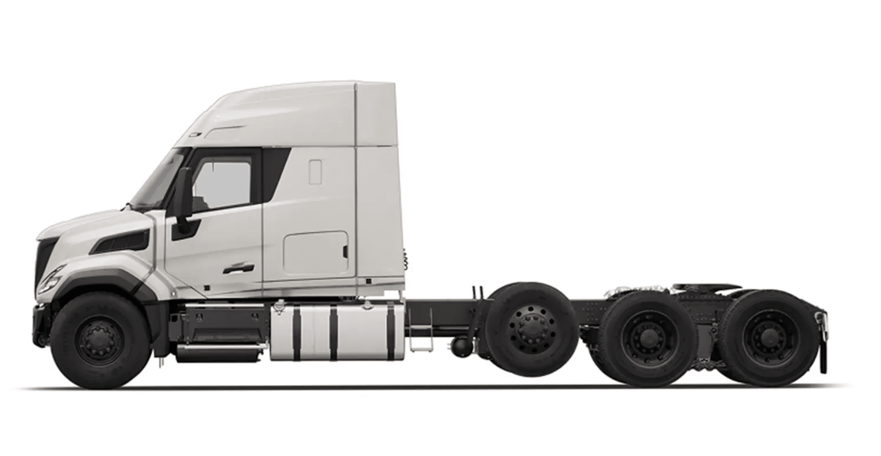 Side profile of the Volvo VNX 300 straight truck daycab chassis
