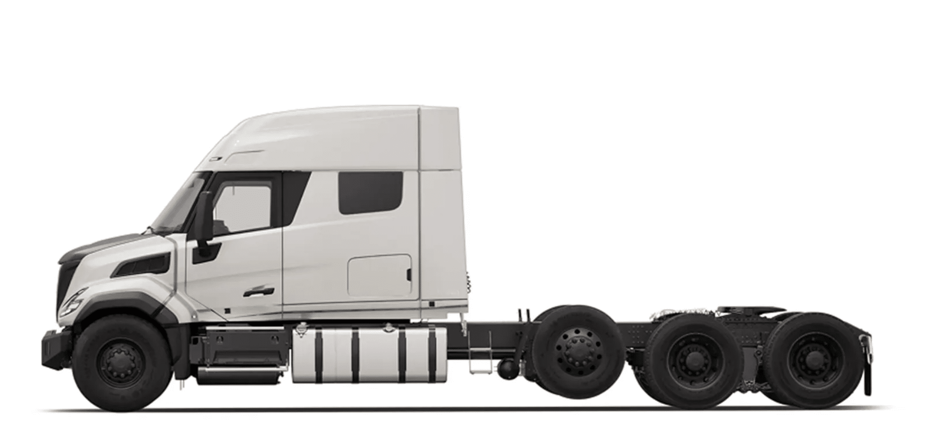 Side profile of the Volvo VNX 640 62-inch mid-roof sleeper tractor